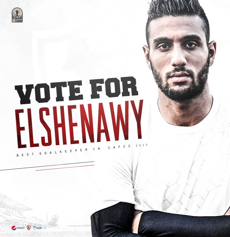 إدعم أحمد الشناوي في استفتاء الكاف كأفضل حارس مرمى في بطولة كأس الإتحاد الإفريقي لهذا العام.