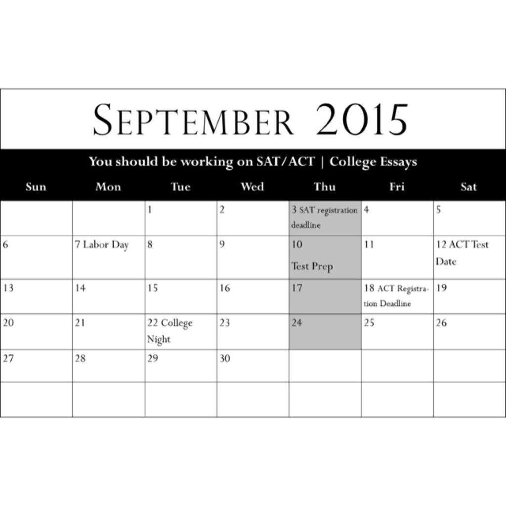 It's a new month Cardinals! Seniors make sure you're on schedule with this college process.