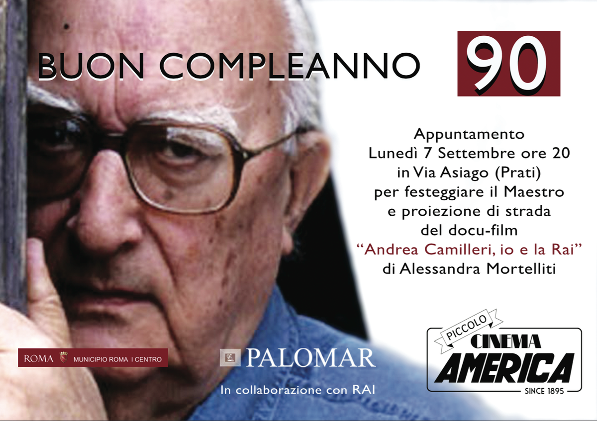 carlopalomar's tweet photo. tutti lunedi a festeggiare #AndreaCamilleri a roma #montalbano #ilGiovaneMontalbano BraccialettiRossi http://t.co/LqG5Tl7OTn