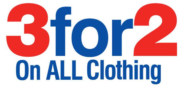 3 for 2 on ALL Clothing this weekend! Shop here >> ht.ly/RNeyR