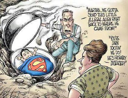SupermanTweets's tweet photo. If the Kents supported Donald Trump...

#Superman #Refugee http://t.co/nSQ7QtaoU3