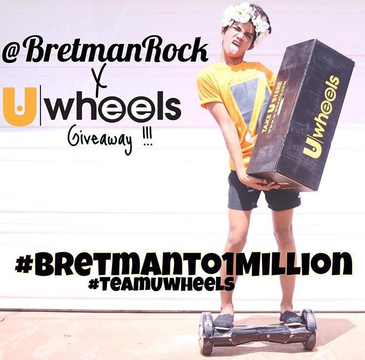 Xime1D's tweet photo. @ImBretmanRock @Uwheelsdotcom i need my uWheels #bretmanto1million #teamUwheels ❤️ http://t.co/aFOxYZC24N