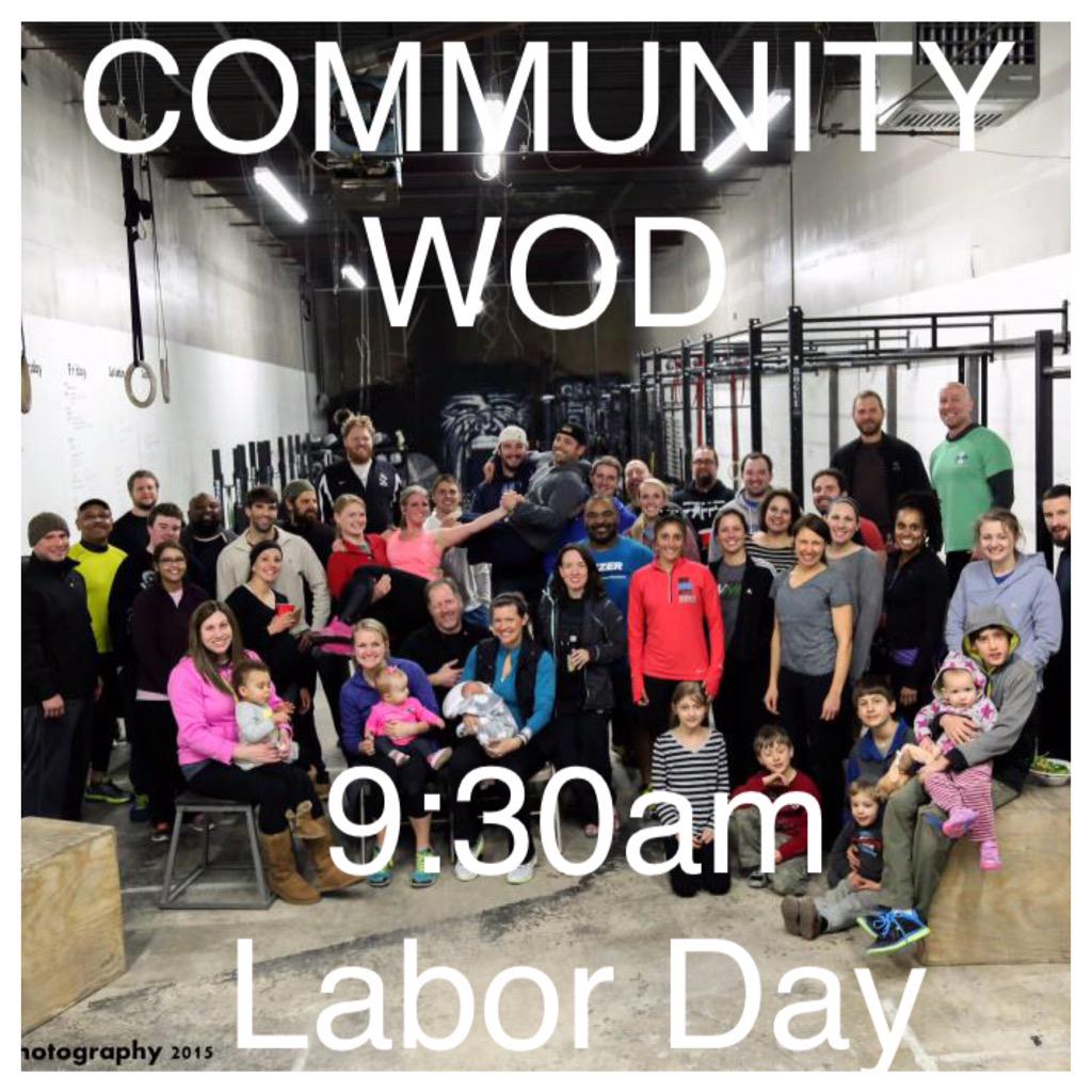 Labor Day community WOD! Bring a friend! #freeWOD #crossfit901 #crossfitmemphis #labordayWOD