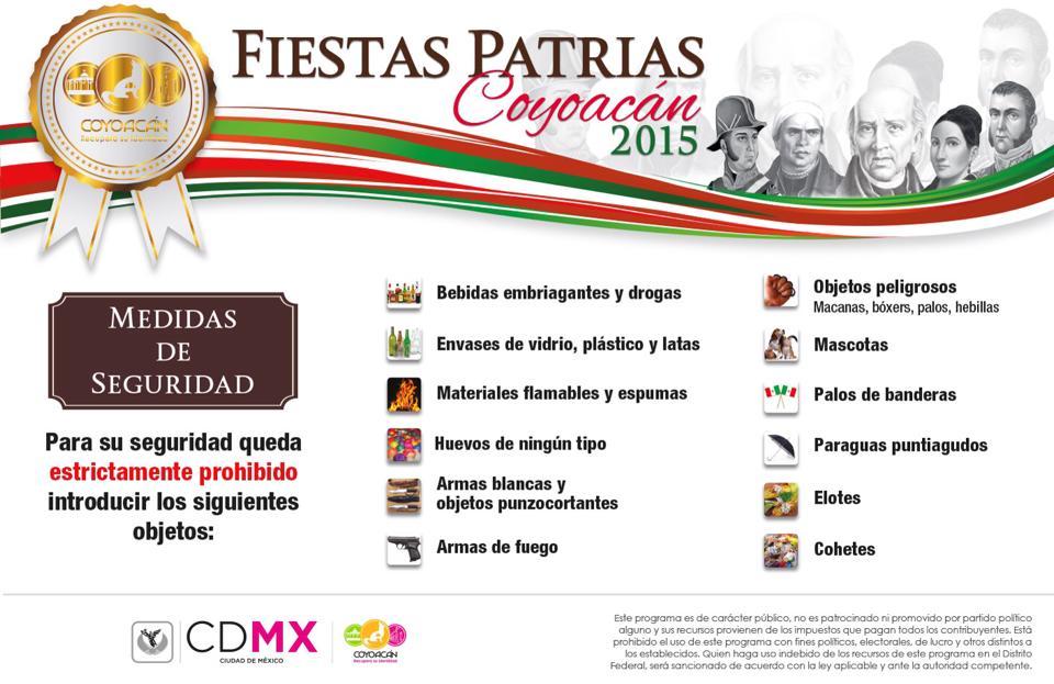 Alcaldia_Coy's tweet photo. Conoce las medidas de seguridad y vialidad en el centro de Coyoacán previstas para este 15 de septiembre. http://t.co/WSRyPpr1Eu