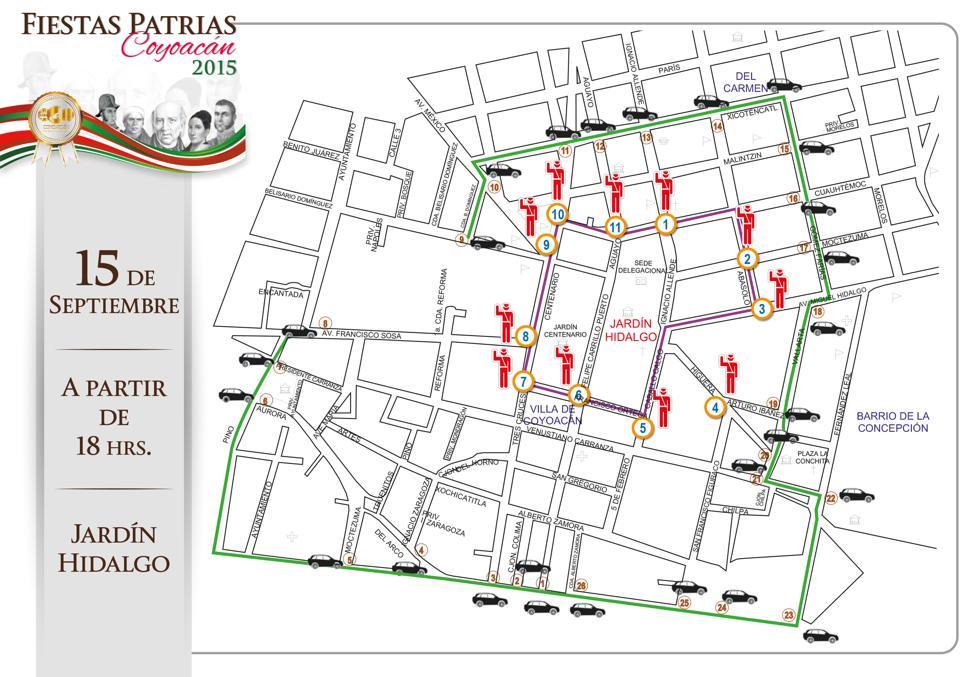 Alcaldia_Coy's tweet photo. Conoce las medidas de seguridad y vialidad en el centro de Coyoacán previstas para este 15 de septiembre. http://t.co/WSRyPpr1Eu