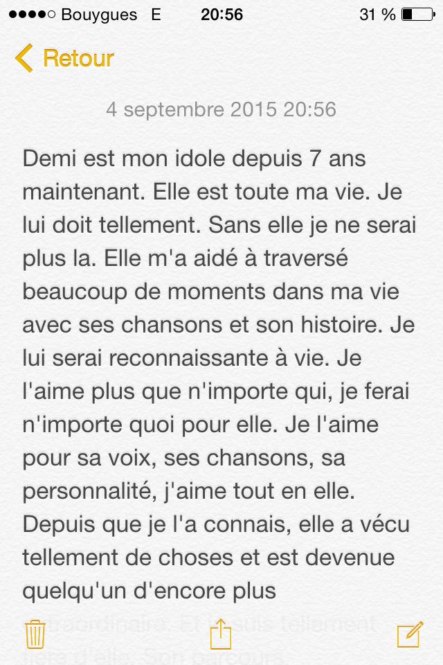 hollandmcdonell's tweet photo. Ça parait tellement surréaliste mais bon Demi m'a appris qu'il faut toujours croire en ses rêves ! #FAN2DEMILOVATO http://t.co/yof3UaKgmv