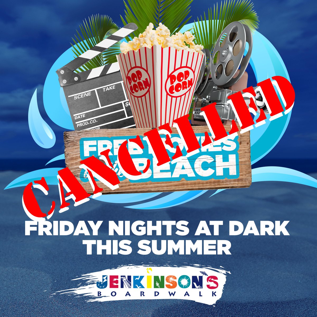 Tonight's Movie on the Beach Is Cancelled Due to High Winds!!