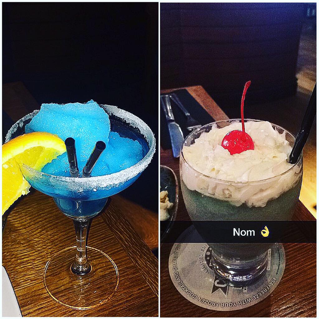 stephanning's tweet photo. Lush cocktails 😍🍸 @TheChiquito  #sayfreeze http://t.co/eDmvBTNGbL