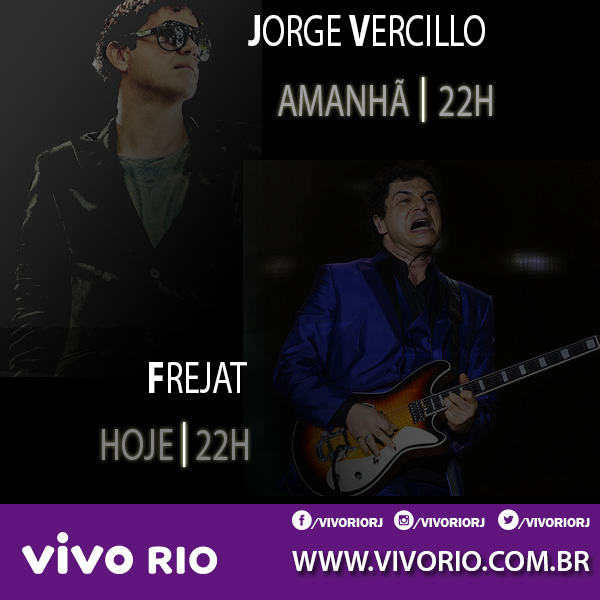 Qual a boa do feriado? Aqui são duas boas. Hoje tem <a href="/FrejatOficial/">Frejat</a> e amanhã tem <a href="/jorge_vercillo/">Jorge Vercillo</a>