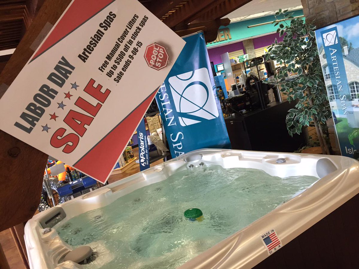 PoolStop's tweet photo. Labor Day Spa Sale On thru Monday-Up to $500 OFF in-stock spas & Hot Tubs!
#PoolStop
#LaborDaySpecials
#PoolSupplies http://t.co/nagaXQeOXq