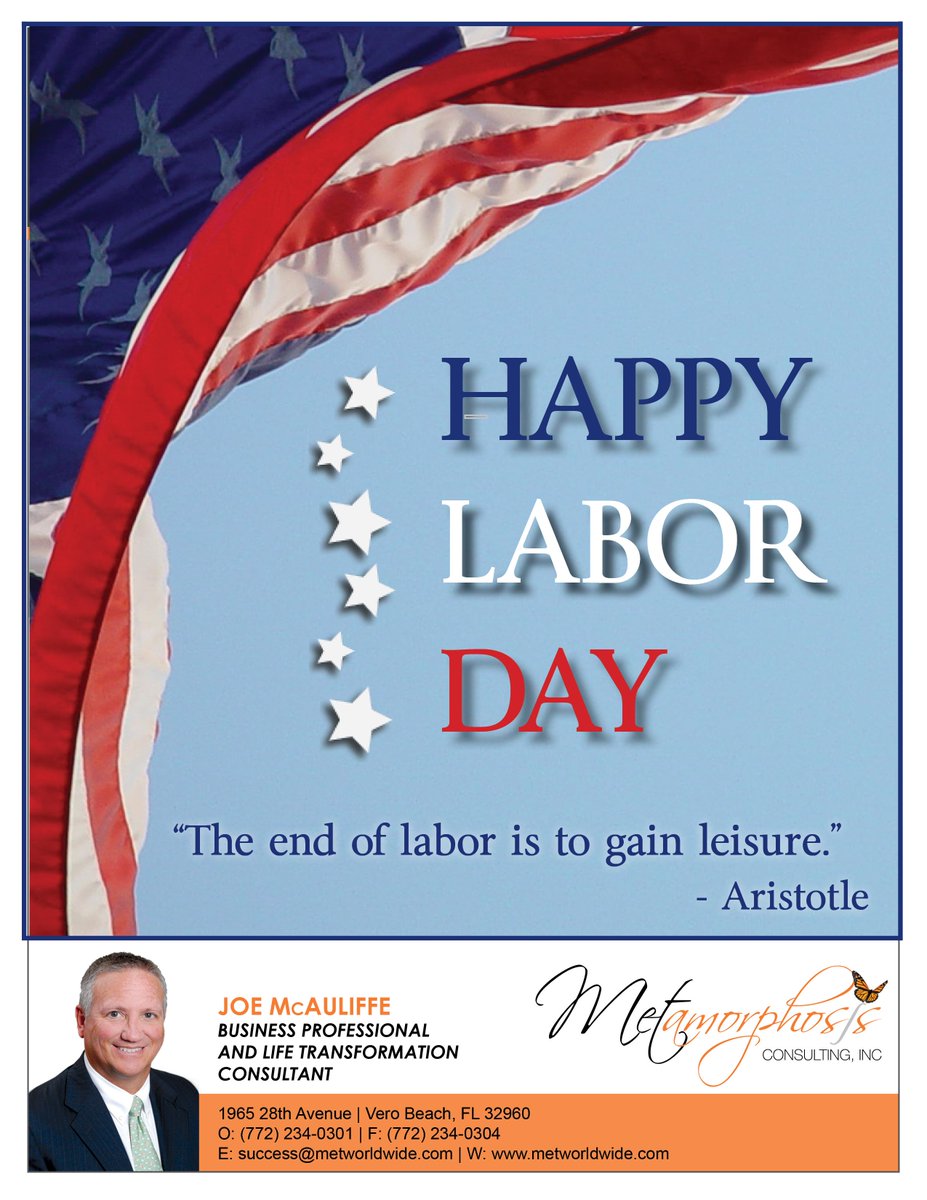 MetWorldWide's tweet image. Wishing Everyone a Safe and Happy Labor Day Weekend! #laborday2015 #metworldwide