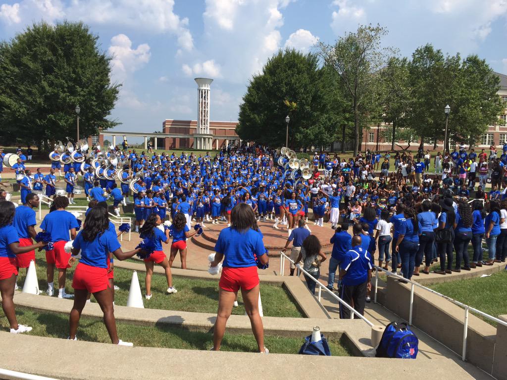 TigerTeam_TSU's tweet photo. First Pep Rally of the Year... #TSUPride #TigerNation http://t.co/8p7fJzTJmN