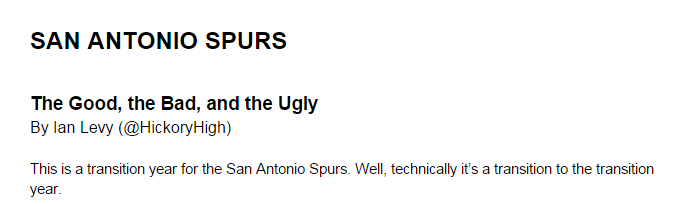 HickoryHigh's tweet photo. Just finished writing my Spurs section for this year's @HPBNetwork season preview. #HPPreview. #SOON. http://t.co/elYXxoG4FN