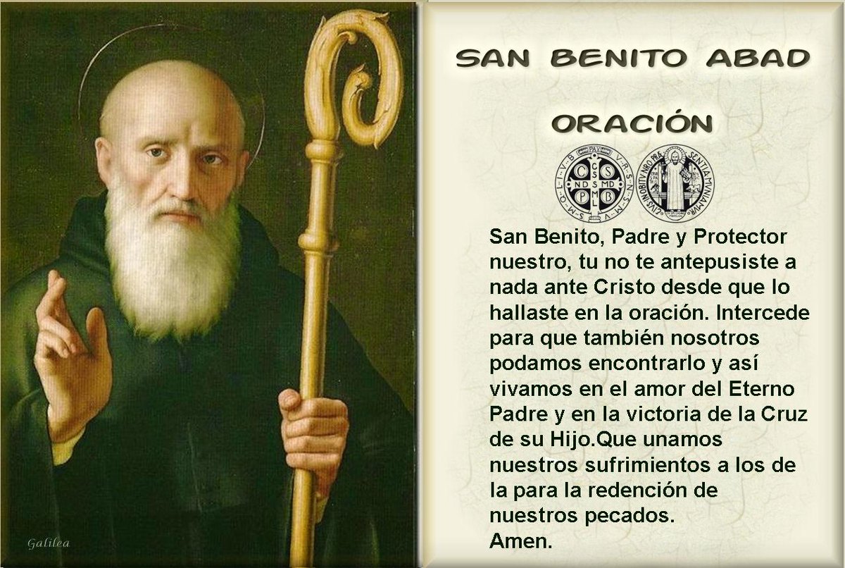 San Benito Medalla Oracion.