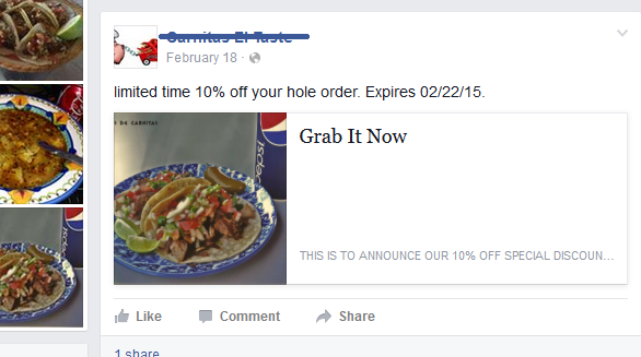 JC3rvant3s's tweet image. Yep, 10% off your &quot;hole&quot; order..lol #wrongword #worduse