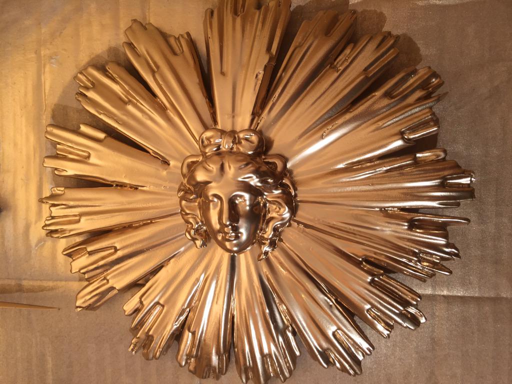 OffbeatF's tweet image. Throne crowns and fittings fully #restored finished in #Montana #ChromeGold