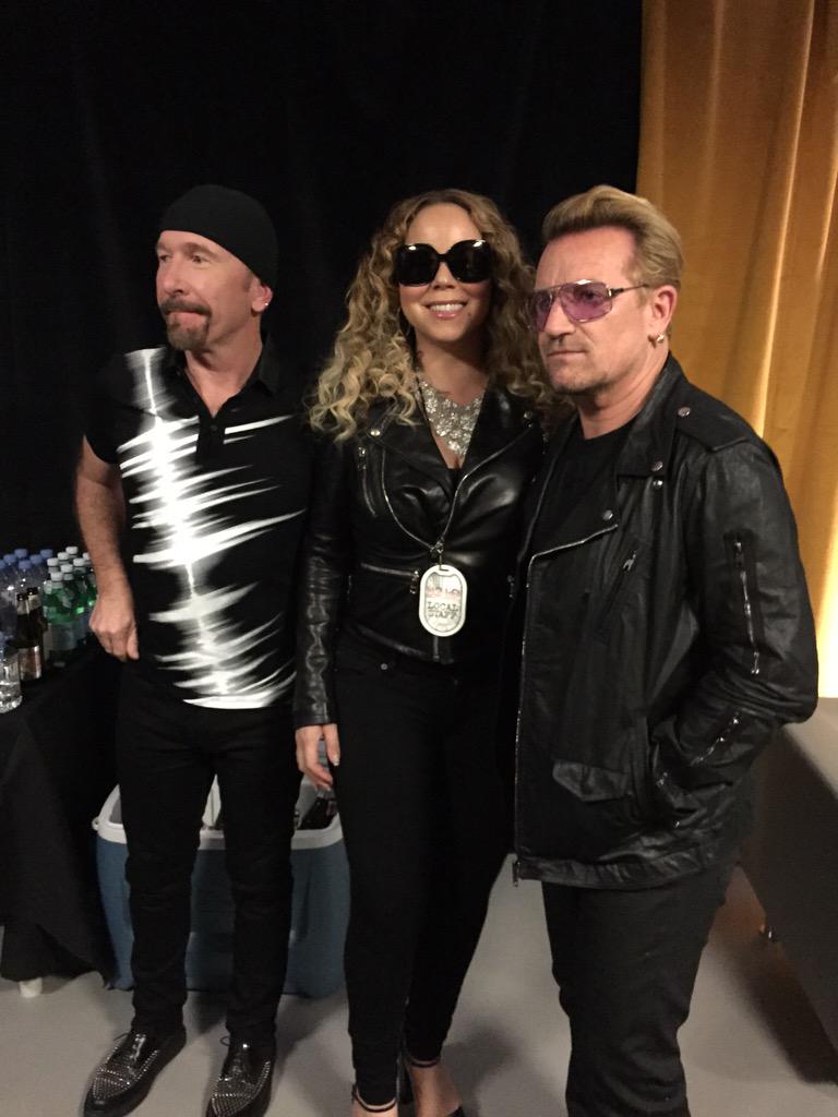 At the opening night of the @U2 European tour. #twinning #bono, image size:768x1024