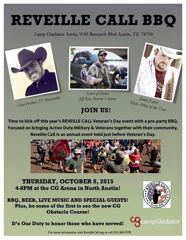 AshleySchickTX's tweet photo. Join me, #JeffKyle, @jameslannmusic &amp; @CowboyGypsy Oct 8 for a BBQ honoring those who've served!@ReveilleCall #Austin http://t.co/BwJPRUuDAx