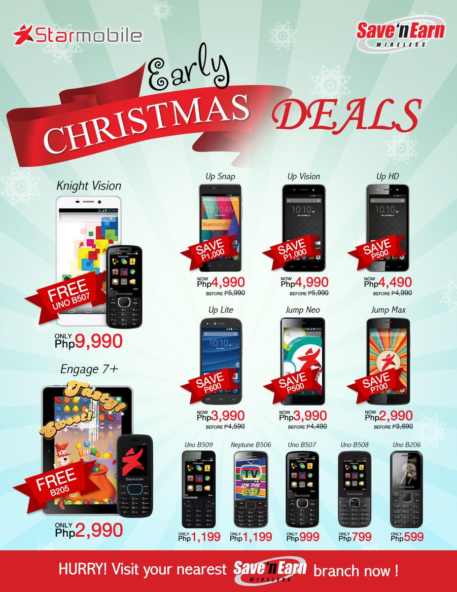 SnESalesInc's tweet photo. Avail your favorite Starmobile cellphones and smartphones now and SAVE up to 1,000.00. Visit https://t.co/NuWMNKO7CN http://t.co/JuC1eUOPRV