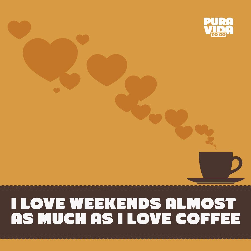 PuraVida2Go's tweet photo. Hope your weekend is filled with great #coffee! ☕💛 http://t.co/kbOyS0EhPi