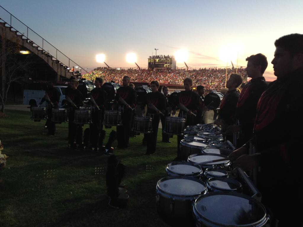 Our own <a href="/UnionDrumline/">Union H.S. Drumline</a> warming up before halftime tonight <a href="/UnionSchools/">Union Schools</a> <a href="/UnionFootball/">Union Football</a> <a href="/Union_Athletics/">Union Athletics</a> game!