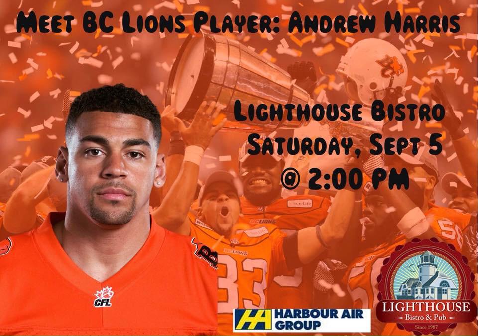 lighthousebandp's tweet photo. Join @BCLions running back Andrew Harris and @ViRaiders tomorrow for an autograph signing at 2:00PM. http://t.co/xrKNZeTSsv