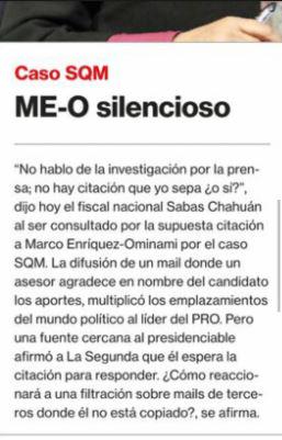 progresistas_cl's tweet photo. Ayer @Lasegunda dedica portada y hoy publica desmentido de #FiscalNacional en pequeña nota. @mariseka @Gusactor http://t.co/XMlba7TlUJ