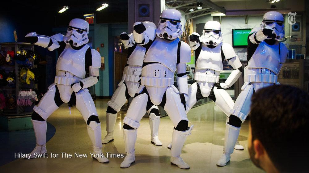 nytimes's tweet image. The movie is months away, but the new "Star Wars" toys are here nyti.ms/1KvIj5v