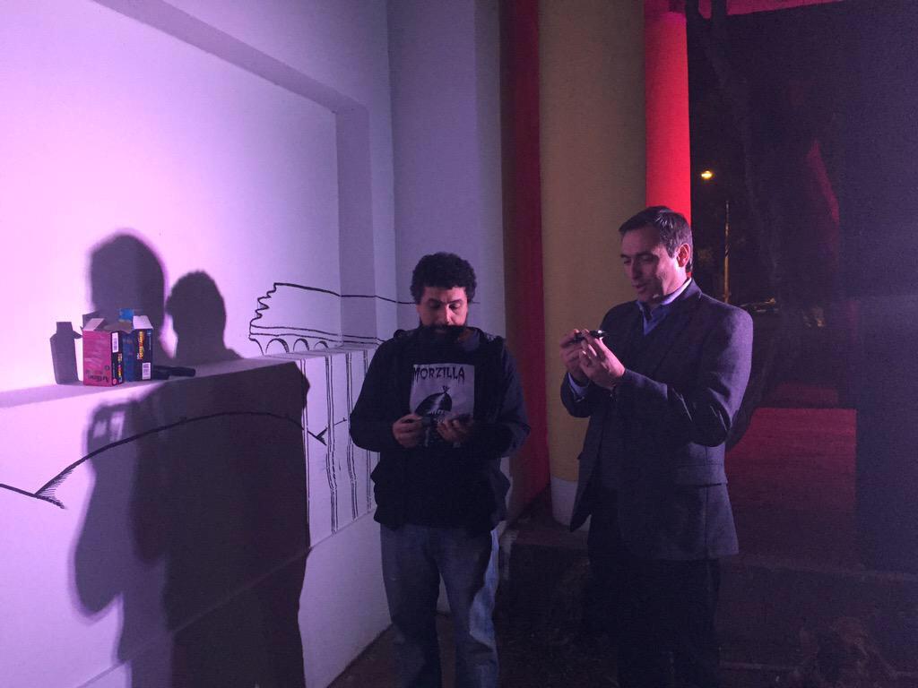 ramonjmestre's tweet photo. Participé del #HomenajeCeratiCordoba junto a @PlaneadorvOF y el mural de Luis Paredes en el predio de @jeroCba . RM http://t.co/8BwjwAKoov