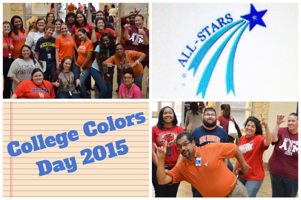MajorElementary's tweet photo. @SpringISD Major All Stars are college bound #BelieveInSpring #CollegeColorsDay http://t.co/CQXd0n4GtW
