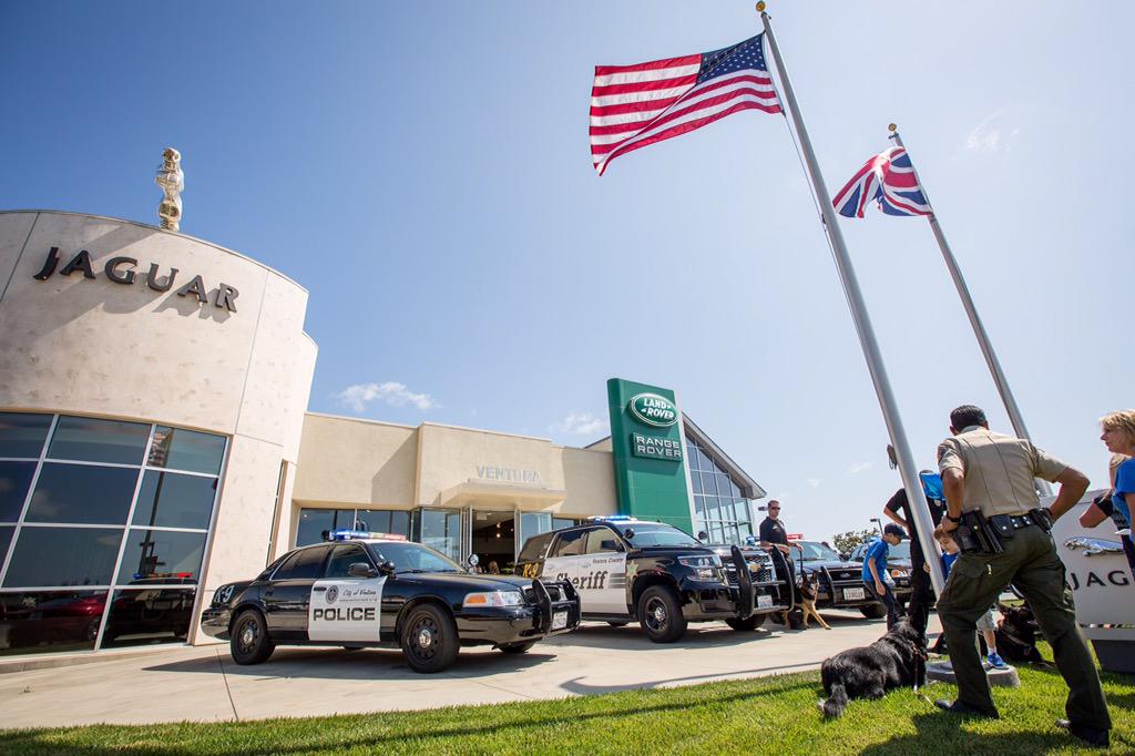 4perf35's tweet photo. Great turnout for the #BackTheBlueEvent to support #LawEnforcement w/@vpdk9 &amp; @vcsdk9unit @ Land Rover Jaguar Ventura http://t.co/MEAVUVbh5n