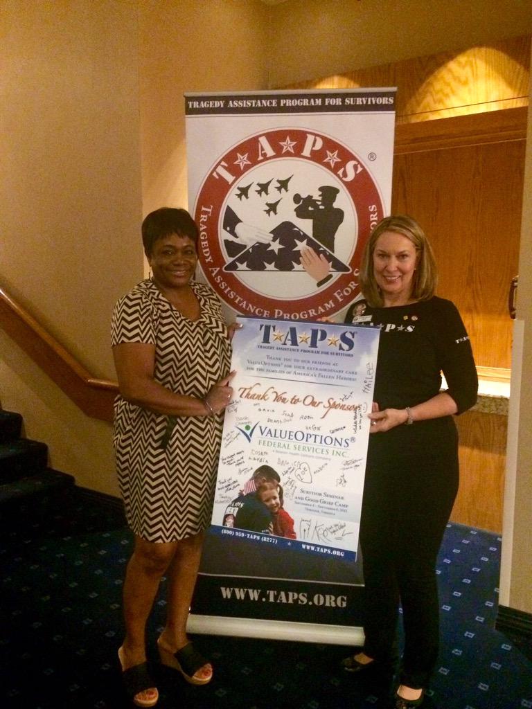 TAPSorg's tweet photo. Thanks to seminar sponsor #ValueOptions for support of TAPS! #militaryfamilies #Gratitude @TAPSSem @TAPSGoodGrief http://t.co/MhND9QsG8p