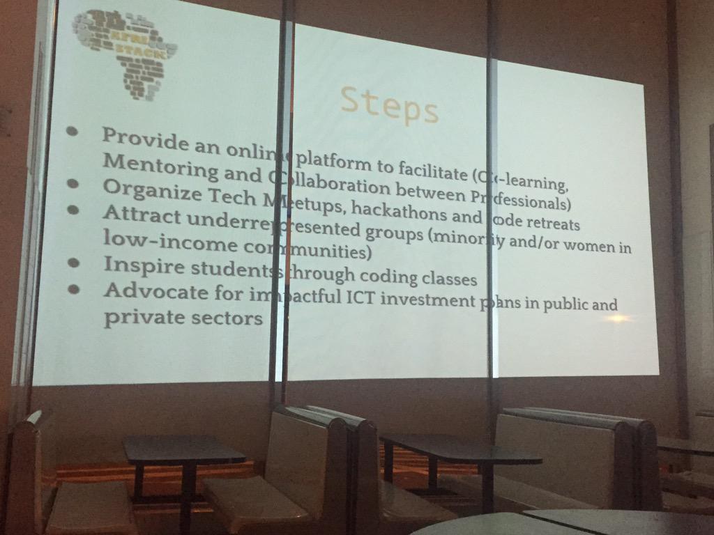 mitgc_cm's tweet photo. #ICT4D #action2015 on #SDG9: #Africa2050 redux (http://t.co/g5TV81coIT) with @tonypoenou, @afristack #AfriStackLaunch http://t.co/U4kL2kgcIf