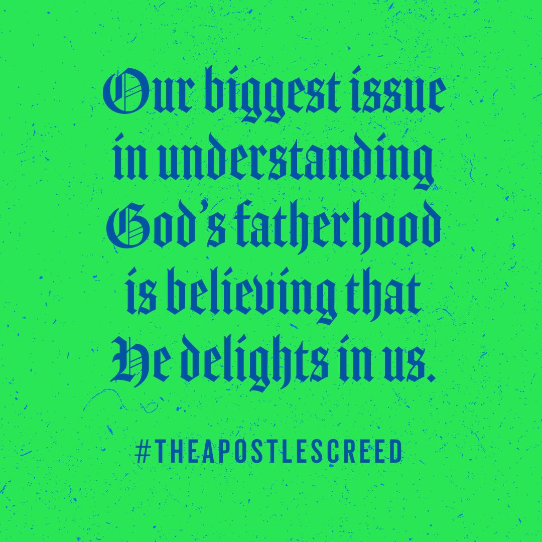 villagechurchtx's tweet photo. Our biggest issue in understanding God’s fatherhood is believing that He delights in us. #TheApostlesCreed http://t.co/ImrmZt0p1u
