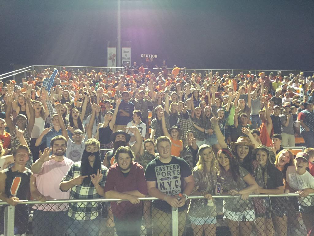 EHSstudentsec's tweet photo. So happy with the turnout for tonight's game! #EHSStudentSection http://t.co/rwxNoaDQ6H