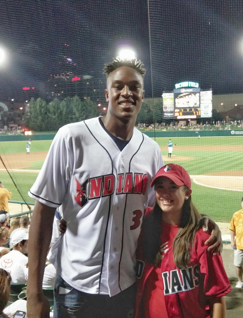 joshography's tweet photo. Big thanks to the @Pacers big man, @Original_Turner for supporting the @indyindians  and for letting us grab a pic. http://t.co/Krrdz2MiJ5