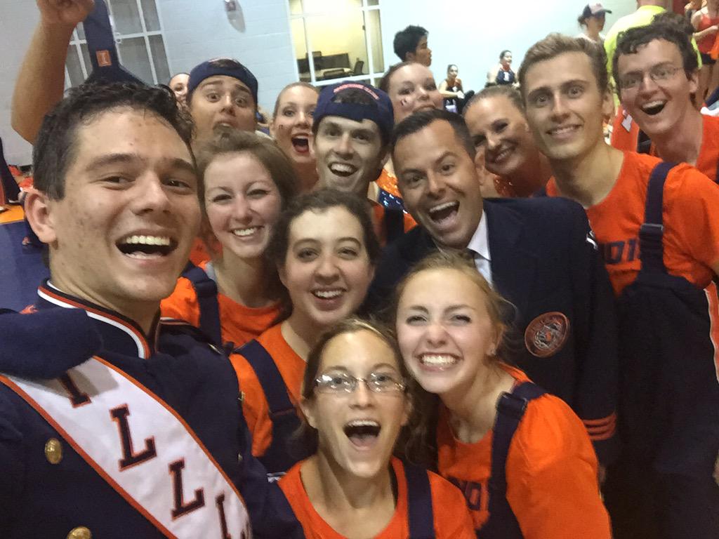 MISousaphones's tweet photo. #raindelayselfie #illinois #fightingillini #band #marchingband #marchingillini #gameday #blocki http://t.co/2O9shnaIYk
