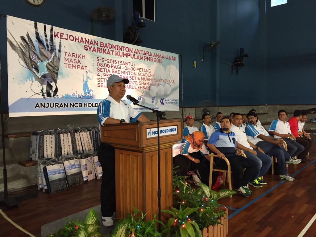 NCBHoldings's tweet photo. PNB Group Subsidiaries Badminton Tournament at Setia Badminton Academy officiated by @NCBHoldingsGMD earlier today http://t.co/PfGYvmq13v