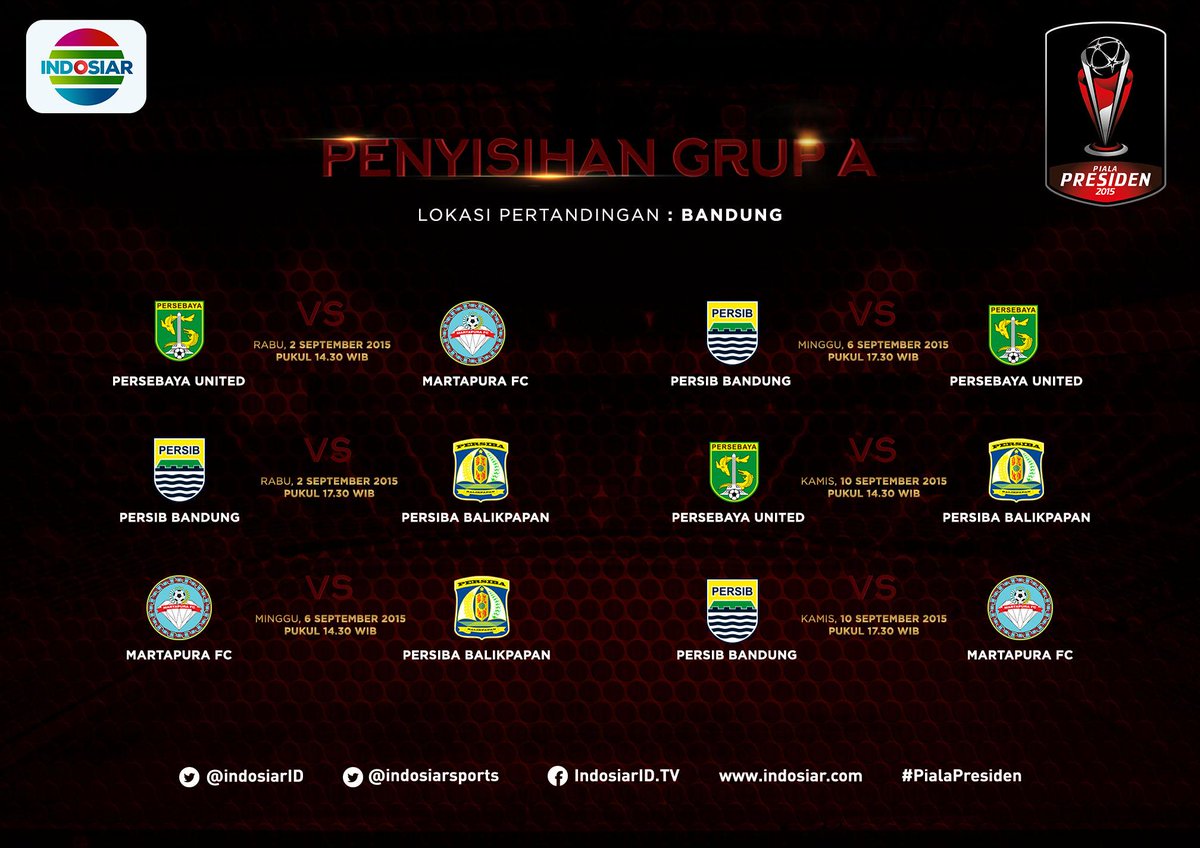 ManiaBolaNews's tweet photo. Jangan lupa besok ada pertandingan @persib vs @PersebayaSby pkl 14.30 WIB. #PialaPresiden http://t.co/Bawrf1zBfO" via @IndosiarID