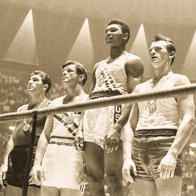brfootball's tweet photo. 55 years ago today, an 18-year-old Muhammad Ali won a boxing gold medal in Rome. 💯 #GOAT http://t.co/hXPXgpZYfv