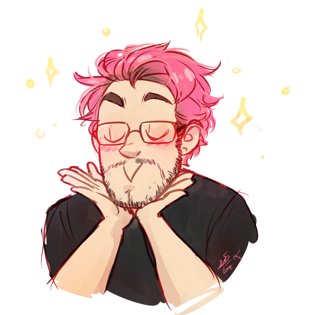 Aibsterfied's tweet photo. #Eggplant sad to hear the sites down but @markiplier would rock the pink hair tbh #ripthedream http://t.co/8kedmtfUUN