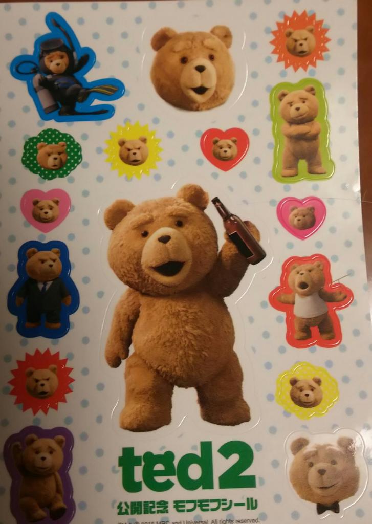ラン 昨晩 テッド2 を 観に行ってきました こんなシールをもらったよ 劇中の Mean Oi Moon の歌が心地よかったな 字幕でみたせいか 周囲は皆男性で下ネタばかりのセリフに大笑いできず 猫被ってました W Http T Co Mihiea4llh