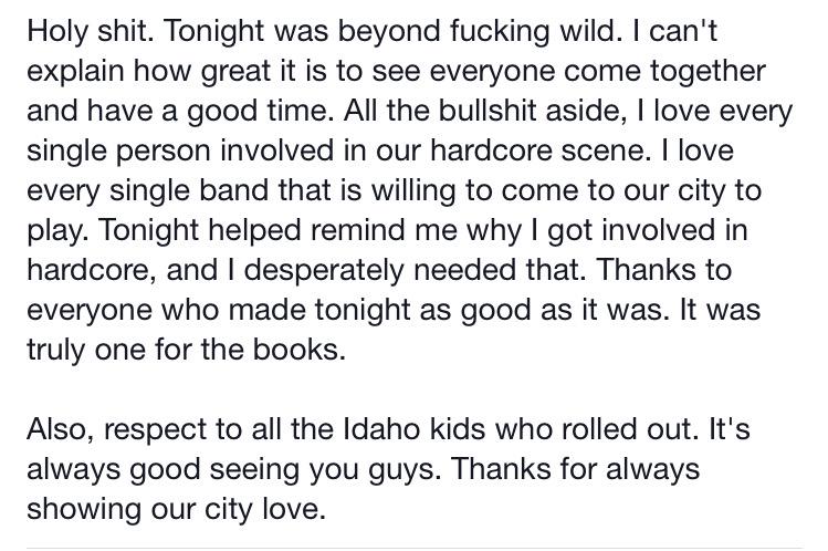 foolxproof's tweet image. Tonight was incredible, to say the least. You guys are nuts and I love every single one of you. Thank you so much.