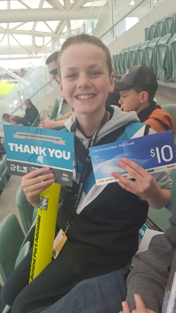 millard38's tweet photo. #weareportadelaide thanks @RAAofSA  for the great prize too! One happy Power member! http://t.co/vJLwVmPxU5