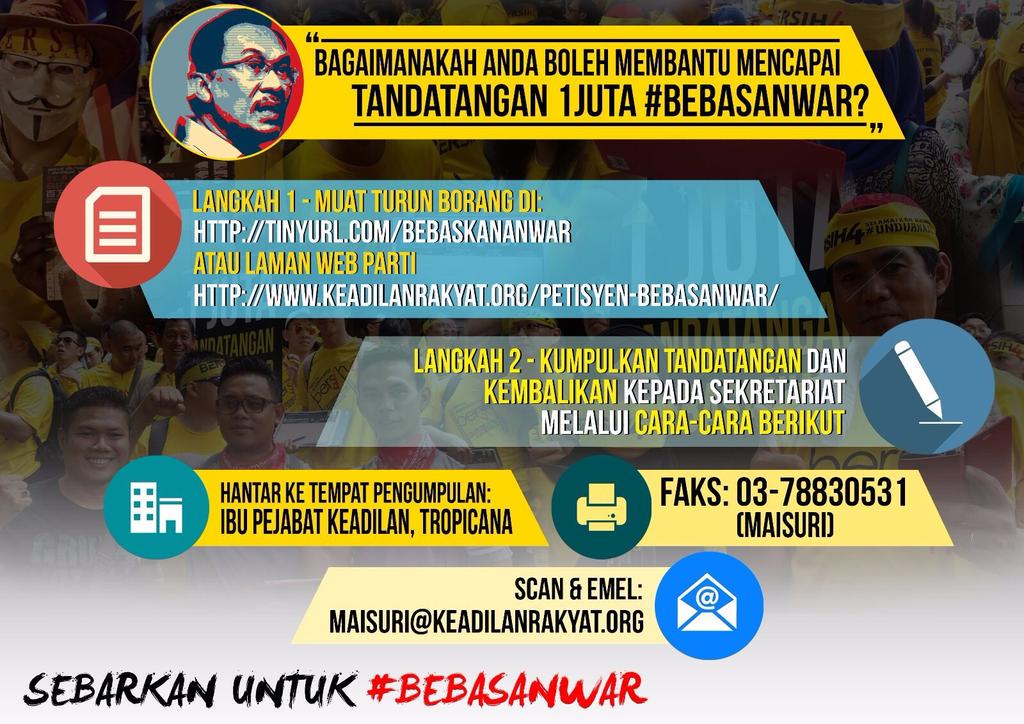 Tandatangan 1Juta #BebasAnwar