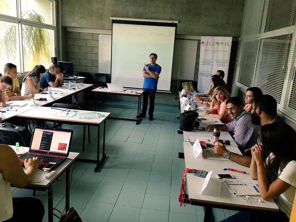 TamiKozhaya's tweet photo. Our 6th training session #Campaign_Management  #AIM project with @MEPILAA @ NDU #MEPI #USA #Lebanon http://t.co/5IqtuVU7mG