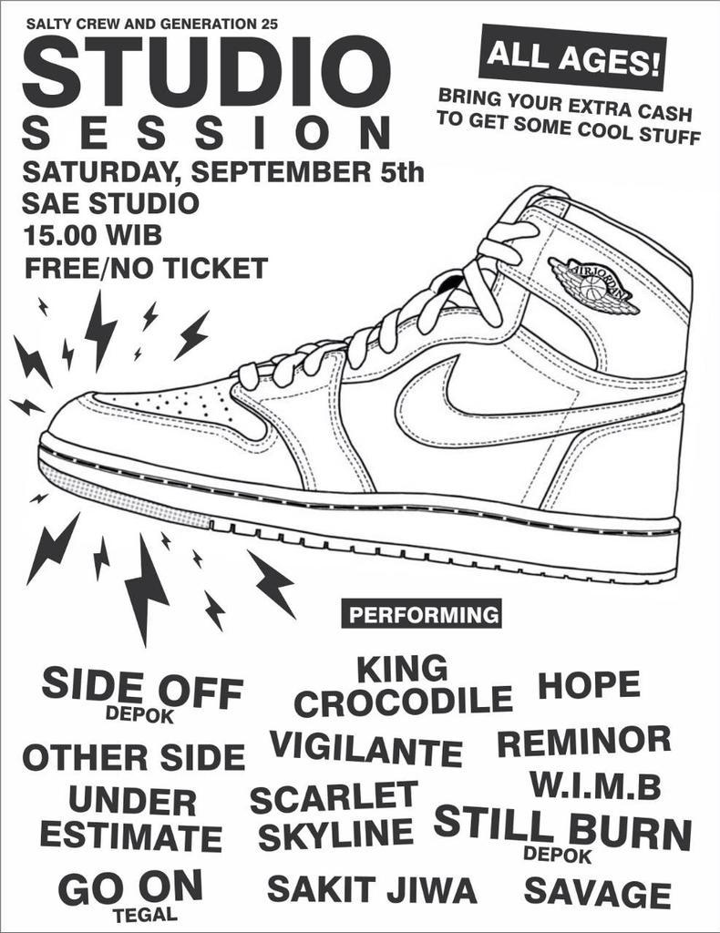Tonight! Saturday, 05th 2015. Youth Spirit Tour - Day 2
Side Off, Still Burn &amp; Go On at Sae Studio, Salatiga. See you