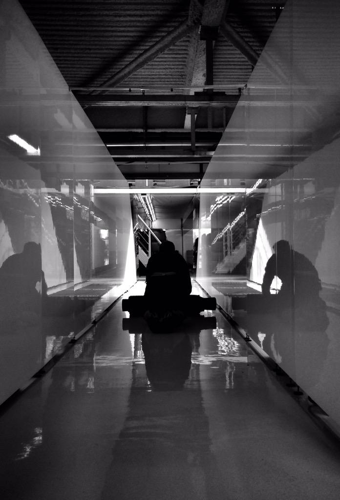 AlpineF1Team's tweet photo. A sure sign that the rain has passed; Malibu is rolling away the mats from the garage walkway! #ItalianGP http://t.co/MVPrSd03tX
