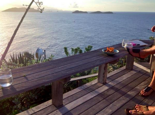SaintBarthcom's tweet photo. Sunset drink time at our Villa Domingue is St Barths ;-) #stbarths #sunset #caribbean http://t.co/nEE4WaJZlu