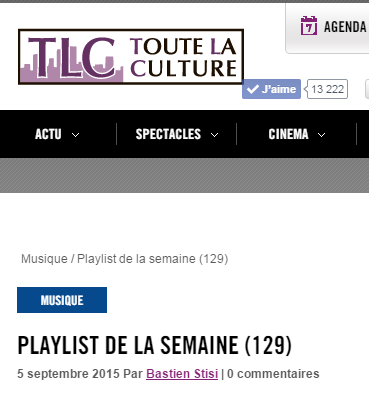 Toutelaculture's tweet photo. La playlist de la semaine commence par "Promis Juré Craché" de #Aline et ça réveille http://t.co/6fhPCrjYeB http://t.co/CKH0T05bt5